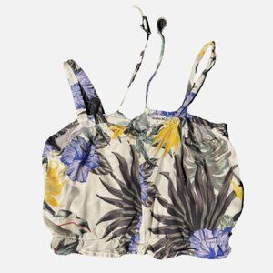 Hurley Women’s Crop Top Size Large Floral Beach Top